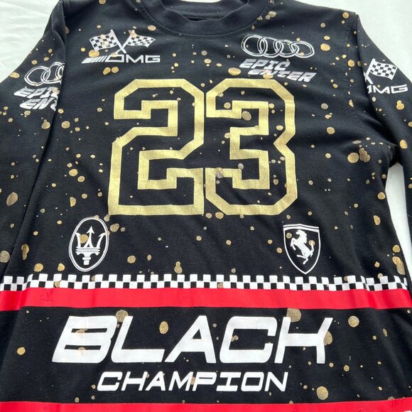 King Black Champion Racing Series #23 Long Sleeve Tee Graphic Jersey Womens XL - Picture 3 of 11